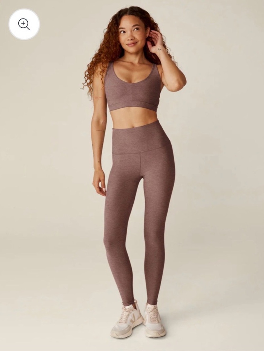 Beyond Yoga Spacedye Caught In The Midi High Waisted Legging Rose Brush Heather